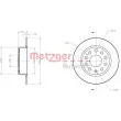 Jeu de 2 disques de frein arrière METZGER 6110036 - Visuel 1