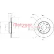 Jeu de 2 disques de frein avant METZGER 6110037 - Visuel 1