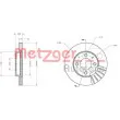 Jeu de 2 disques de frein avant METZGER 6110042 - Visuel 3