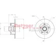 Jeu de 2 disques de frein arrière METZGER 6110043 - Visuel 1