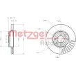 Jeu de 2 disques de frein avant METZGER 6110047 - Visuel 1