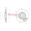 Jeu de 2 disques de frein avant METZGER 6110049 - Visuel 3