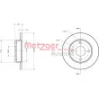 Jeu de 2 disques de frein avant METZGER 6110052 - Visuel 1