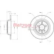 Jeu de 2 disques de frein arrière METZGER 6110053 - Visuel 3