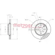 Jeu de 2 disques de frein avant METZGER 6110059 - Visuel 1
