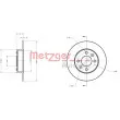 Jeu de 2 disques de frein avant METZGER 6110061 - Visuel 1
