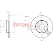Jeu de 2 disques de frein avant METZGER 6110066 - Visuel 1