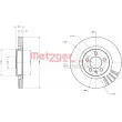 Jeu de 2 disques de frein avant METZGER 6110068 - Visuel 1