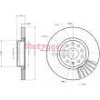 Jeu de 2 disques de frein avant METZGER 6110072 - Visuel 3