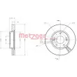Jeu de 2 disques de frein avant METZGER 6110076 - Visuel 1