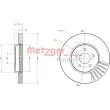 Jeu de 2 disques de frein avant METZGER 6110078 - Visuel 1