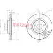 Jeu de 2 disques de frein avant METZGER 6110079 - Visuel 3