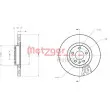 Jeu de 2 disques de frein avant METZGER 6110084 - Visuel 1