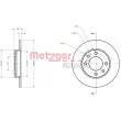 Jeu de 2 disques de frein arrière METZGER 6110094 - Visuel 1
