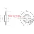 Jeu de 2 disques de frein avant METZGER 6110098 - Visuel 3