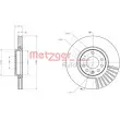 Jeu de 2 disques de frein avant METZGER 6110103 - Visuel 3