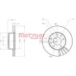 Jeu de 2 disques de frein avant METZGER 6110104 - Visuel 1