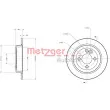 Jeu de 2 disques de frein arrière METZGER 6110105 - Visuel 3