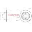 Jeu de 2 disques de frein arrière METZGER 6110107 - Visuel 3