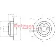 Jeu de 2 disques de frein arrière METZGER 6110110 - Visuel 1