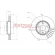 Jeu de 2 disques de frein avant METZGER 6110112 - Visuel 3