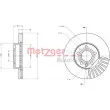 Jeu de 2 disques de frein avant METZGER 6110114 - Visuel 1