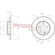 Jeu de 2 disques de frein avant METZGER 6110116 - Visuel 3