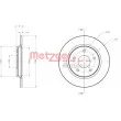 Jeu de 2 disques de frein arrière METZGER 6110120 - Visuel 3