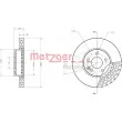 Jeu de 2 disques de frein avant METZGER 6110121 - Visuel 1