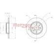 Jeu de 2 disques de frein avant METZGER 6110124 - Visuel 3