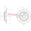 Jeu de 2 disques de frein arrière METZGER 6110126 - Visuel 3