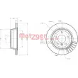 Jeu de 2 disques de frein arrière METZGER 6110133 - Visuel 1