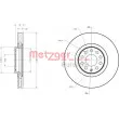 Jeu de 2 disques de frein avant METZGER 6110134 - Visuel 1