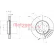 Jeu de 2 disques de frein avant METZGER 6110135 - Visuel 1