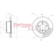 Jeu de 2 disques de frein avant METZGER 6110147 - Visuel 3