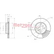 Jeu de 2 disques de frein avant METZGER 6110154 - Visuel 1