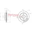 Jeu de 2 disques de frein arrière METZGER 6110157 - Visuel 3