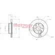 Jeu de 2 disques de frein avant METZGER 6110160 - Visuel 3