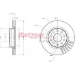 Jeu de 2 disques de frein avant METZGER 6110161 - Visuel 3