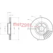 Jeu de 2 disques de frein avant METZGER 6110162 - Visuel 3