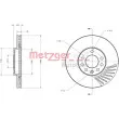 Jeu de 2 disques de frein avant METZGER 6110164 - Visuel 1