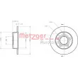 Jeu de 2 disques de frein arrière METZGER 6110168 - Visuel 3