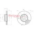 Jeu de 2 disques de frein avant METZGER 6110171 - Visuel 3