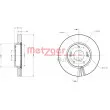 Jeu de 2 disques de frein avant METZGER 6110175 - Visuel 3