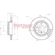 Jeu de 2 disques de frein arrière METZGER 6110182 - Visuel 1