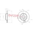 Jeu de 2 disques de frein avant METZGER 6110187 - Visuel 1