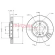 Jeu de 2 disques de frein arrière METZGER 6110190 - Visuel 1
