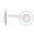 Jeu de 2 disques de frein avant METZGER 6110193 - Visuel 3