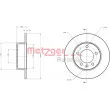 Jeu de 2 disques de frein arrière METZGER 6110201 - Visuel 3