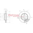 Jeu de 2 disques de frein avant METZGER 6110202 - Visuel 1